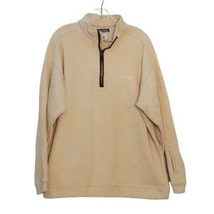 Columbia Pullover Sweatshirt 1/4 Zip Mens Size Large Light Beige